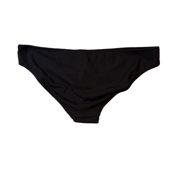 NWT J.Crew XXL Black Textured Hipster Bikini Bottom Full Coverage Swim - Picture 2 of 6
